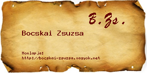 Bocskai Zsuzsa névjegykártya